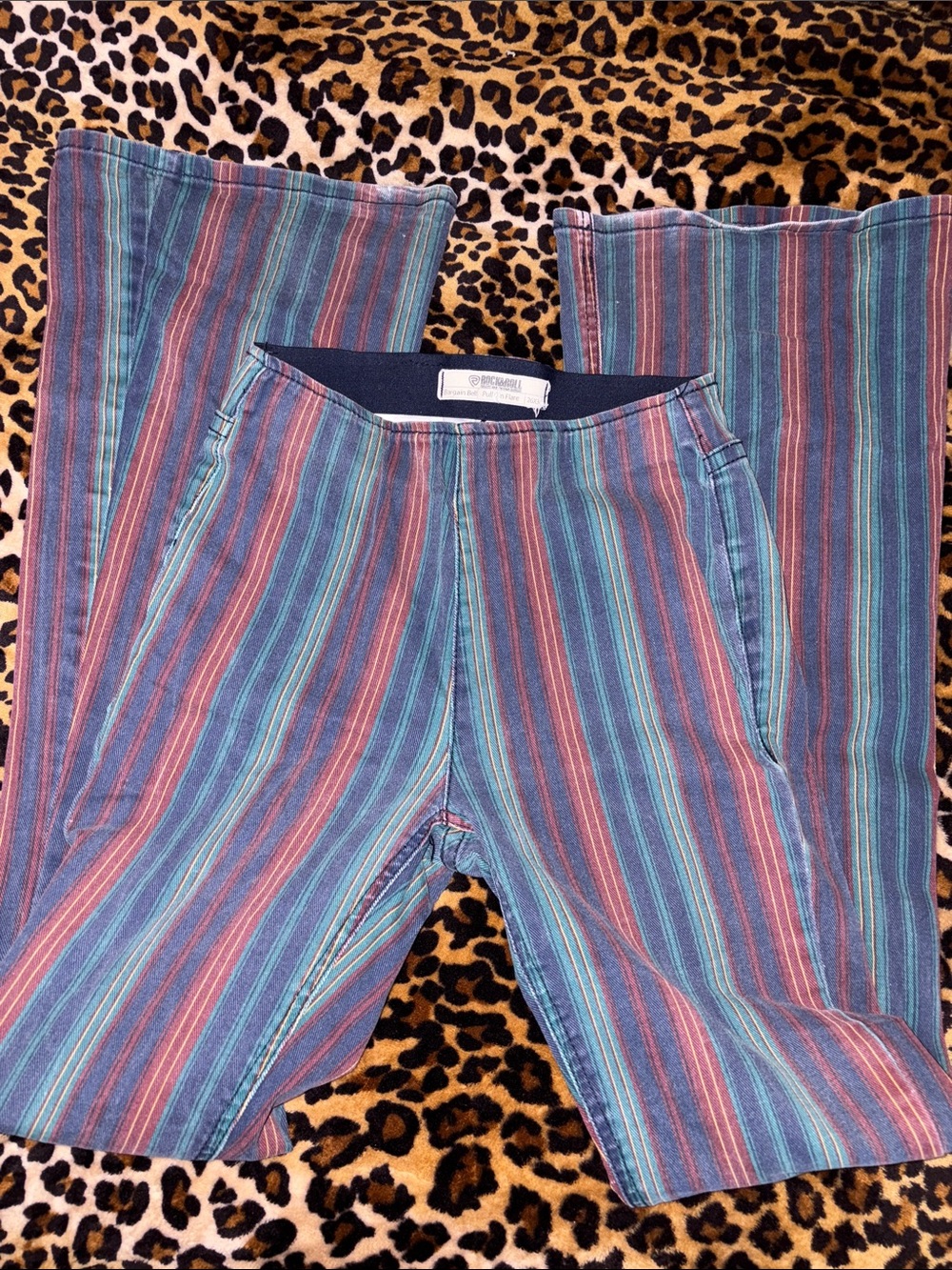 Vintage Rock&Roll striped bell bottoms